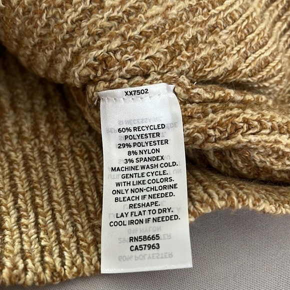 BP (Nordstroms) golden brown long sleeve sweater crewneck hip length small - Picture 7 of 10